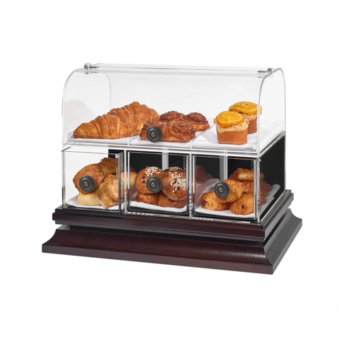 Rosseto Customizable Classic Dark Wood Base for Bakery Displays Rosseto Customizable Classic Dark Wood Base for Bakery Displays