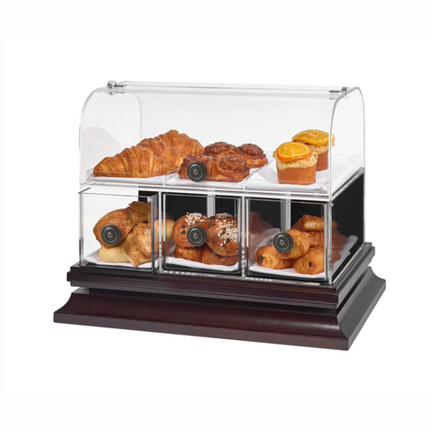 Rosseto Customizable Classic Dark Wood Base for Bakery Displays