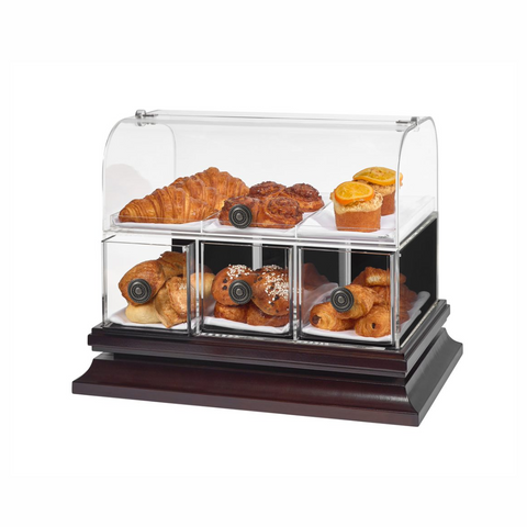 Rosseto Customizable Classic Dark Wood Base for Bakery Displays Rosseto Customizable Classic Dark Wood Base for Bakery Displays