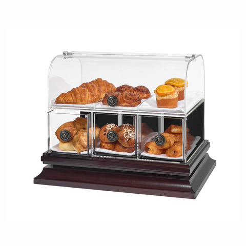 Rosseto Customizable Classic Dark Wood Base for Bakery Displays