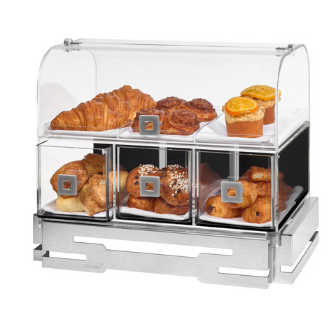 Rosseto Customizable Bakery Display Series: Stainless Steel and Black Matte Frames for BD115, BD119, BD128, BD129 Cases