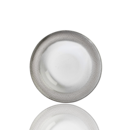 Porcelain Deep Plate with Geometric Patterns on edge Porcelain Deep Plate with Geometric Patterns on edge