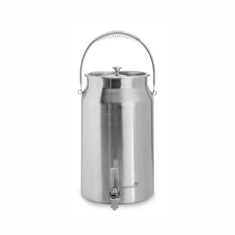 Rosseto Brushed Stainless Steel Milk Urn with Ice Chamber 3 Gal. LD207 Rosseto Brushed Stainless Steel Milk Urn with Ice Chamber 3 Gal. LD207