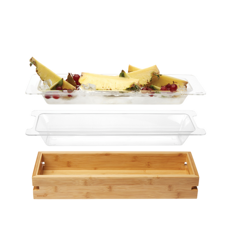 Clear Acrylic Insert for Natura™ Medium Bamboo Tray (2 pcs.) Clear Acrylic Insert for Natura™ Medium Bamboo Tray (2 pcs.)