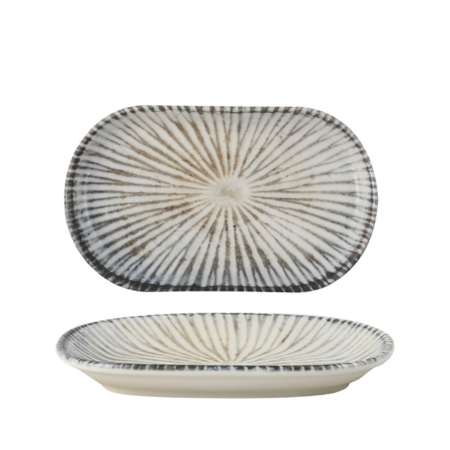 oval porcelain plate coral design 33cm oval porcelain plate coral design 33cm