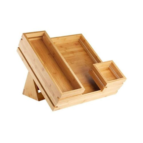 Rosseto Natura Medium Tray & Stand Set of 3 Rosseto Natura Medium Tray & Stand Set of 3