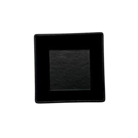 Melamine Square Dish Black hero shot Melamine Square Dish Black hero shot