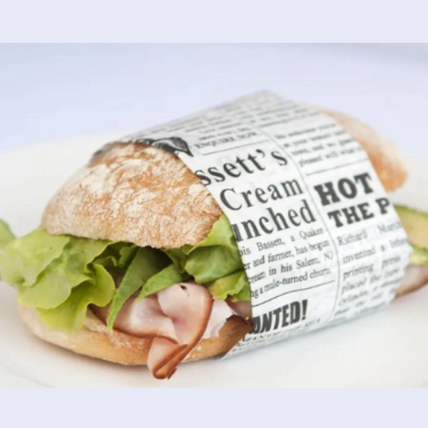 NewsprintWhite Waxed Food Paper NewsprintWhite Waxed Food Paper