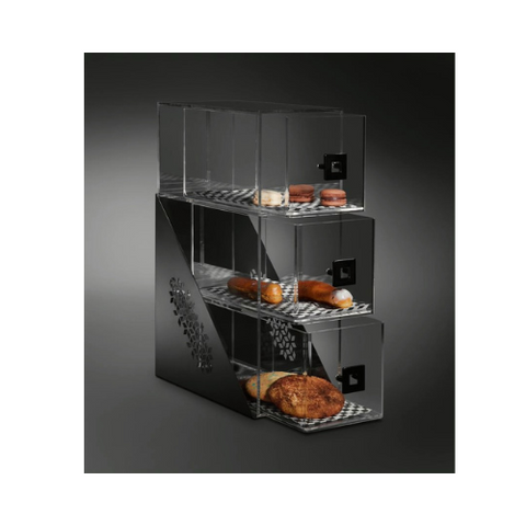Rosseto Mosaic Narrow 3-Drawer Black Matte Rosseto Mosaic Narrow 3-Drawer Black Matte
