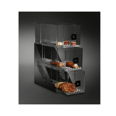 Rosseto Mosaic Narrow 3 Drawer Black Matte