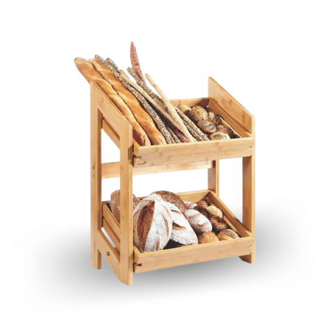 Rosseto Natura Fresh Bamboo Market Stand with 2 Trays Rosseto Natura Fresh Bamboo Market Stand with 2 Trays