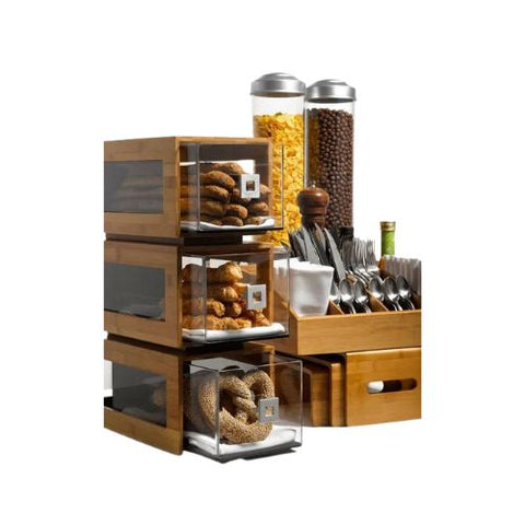 Rosseto 3-Drawer Narrow Bamboo Bakery Case Rosseto 3-Drawer Narrow Bamboo Bakery Case