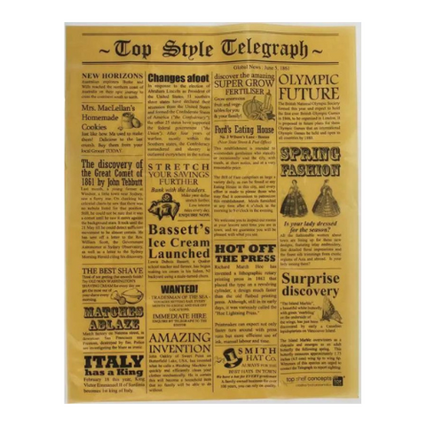 Newsprint Kraft Waxed Food Paper Pack of 500 Newsprint Kraft Waxed Food Paper Pack of 500