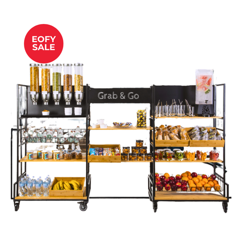 Rosseto Modulite Cart Set with Containers, Shelf, and Cart Tray