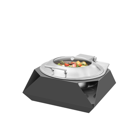 Rosseto Diamond Round Chafer with Soft Closing Lid, 1 EA