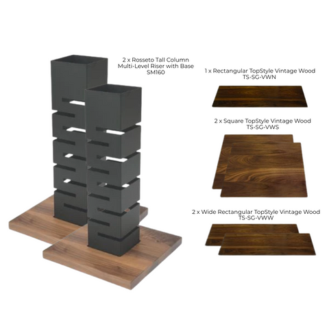 Tall Column Multi-Level Riser and Surface Set