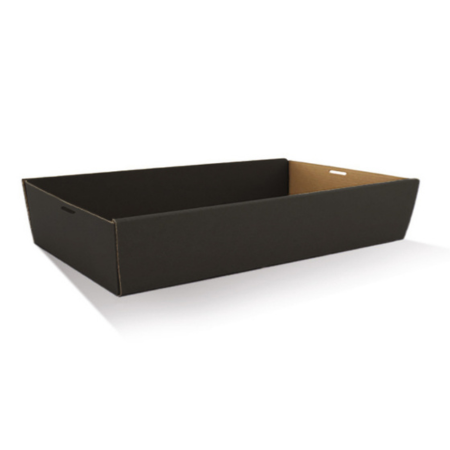Rectangle Corrugated Catering Tray in Black