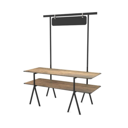 Rosseto Modulite™ 2-Level Tables System Kit Black Leg