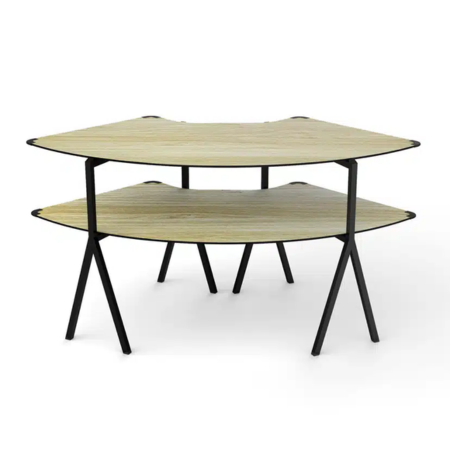 Rosseto Modulite™ 2-Level Quarter Round Tables System Black Frame Kit