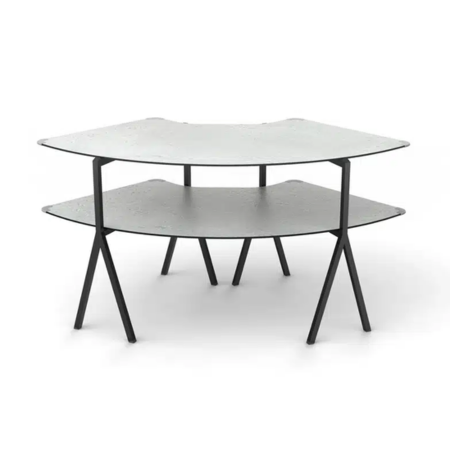 Rosseto Modulite™ 2-Level Quarter Round Tables System Black Frame Kit