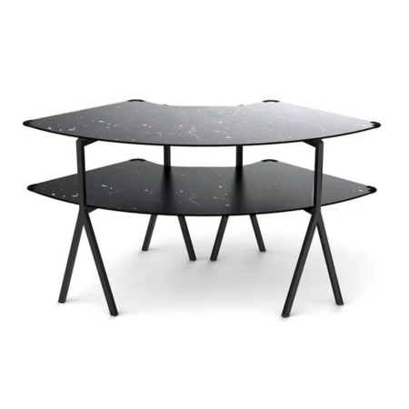 Rosseto Modulite™ 2-Level Quarter Round Tables System Black Frame Kit