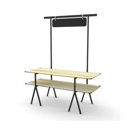 Rosseto Modulite™ 2-Level Tables System Kit Black Leg