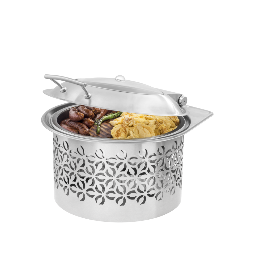 Rosseto Iris™ Stainless Steel Round Chafer with Soft Closing Lid, 1 EA