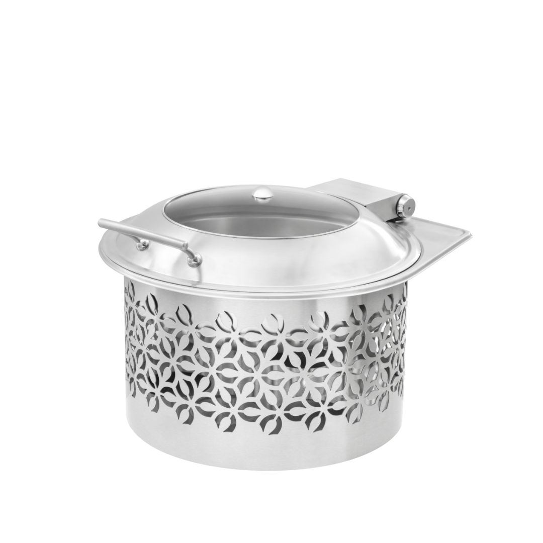 Rosseto Iris™ Stainless Steel Round Chafer with Soft Closing Lid, 1 EA