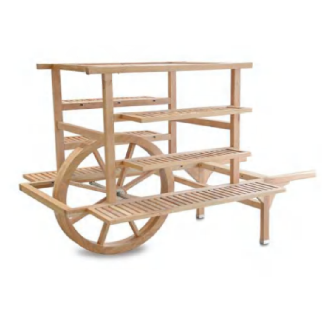 TopStyle Wooden Flat Canopy Display Cart