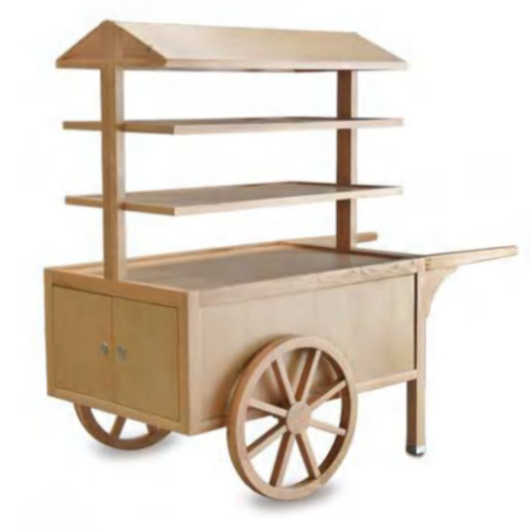 TopStyle Wooden Market Cart