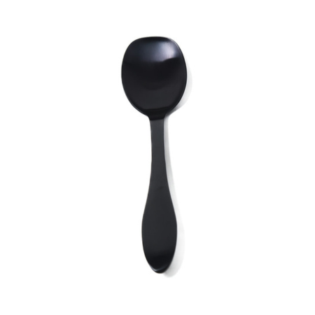 solid serving spoon black matte