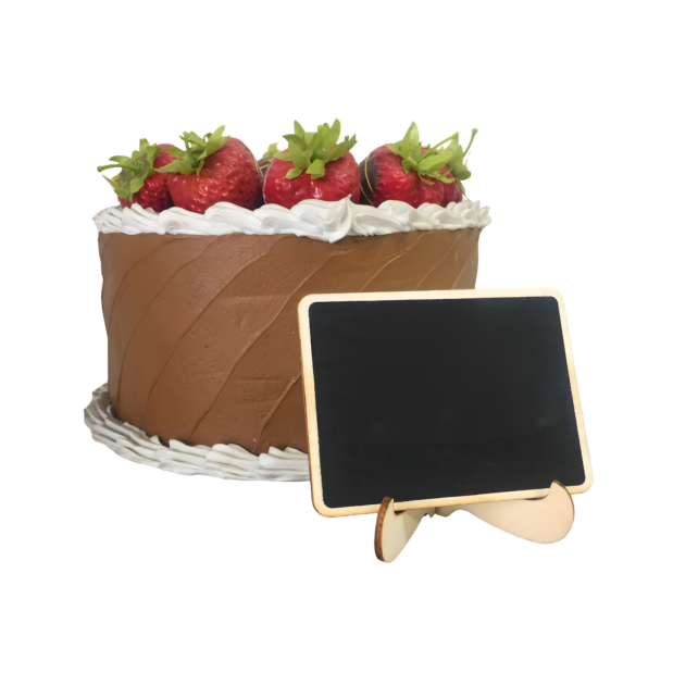 cake with label board