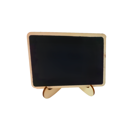 Small blackboard with gold frame on a white background
