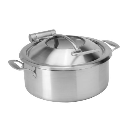 Rosseto Chafing Pot with Soft Closing Lid & Stainless Steel Food Pan 4.5L