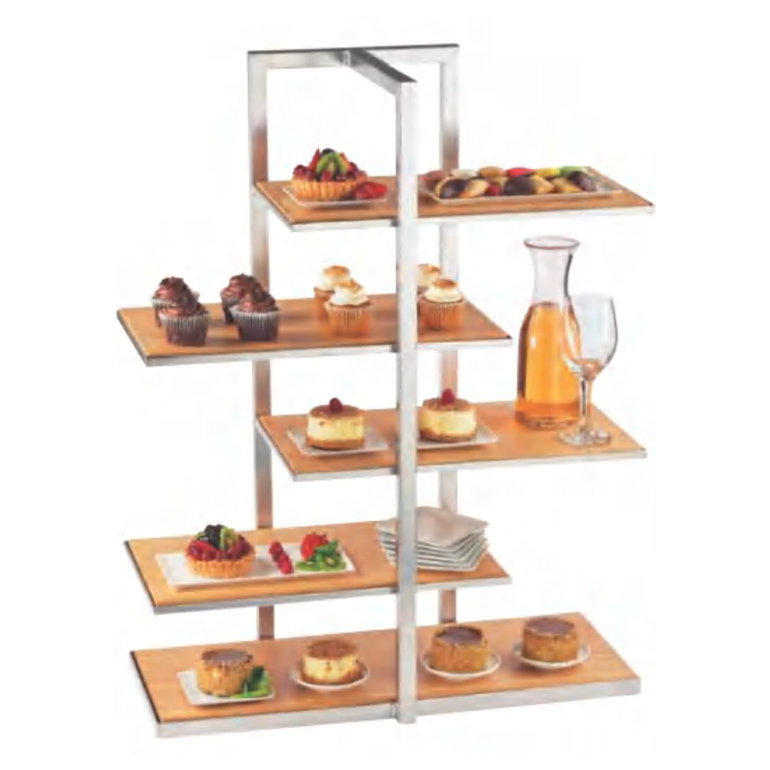 TopStyle Stainless Steel and Bamboo High Tea Tower Riser