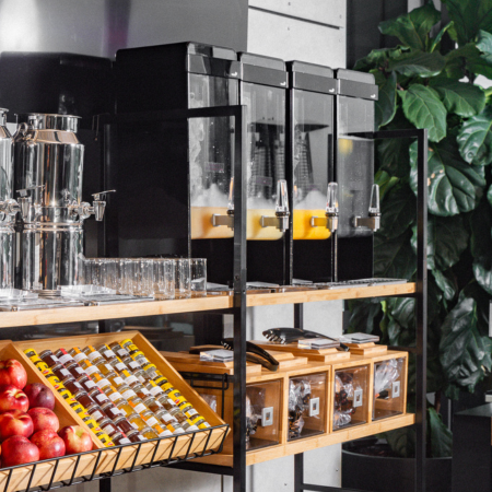 beverage dispensers in a cart