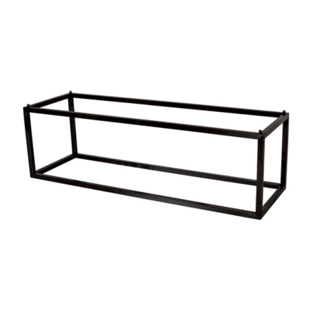 Black metal frame on a white background