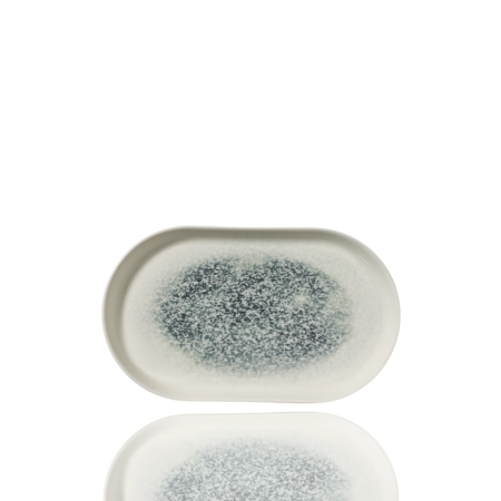 oval porcelain plate fizzy design 20cm
