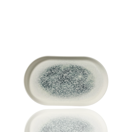 oval porcelain plate fizzy design 25 cm