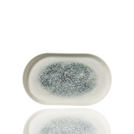oval porcelain plate fizzy design 30cm