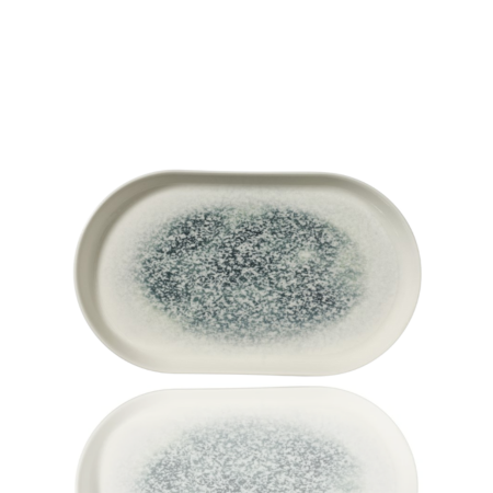 oval porcelain plate fizzy design 33cm