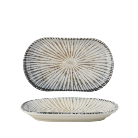 oval porcelain plate coral design 30cm