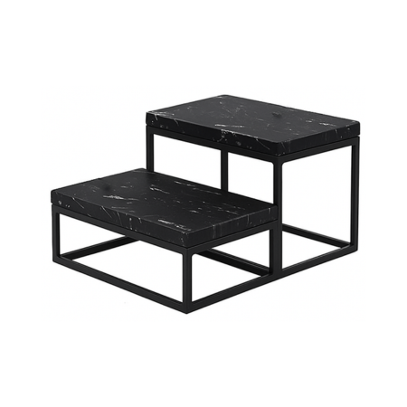 riser with black marble surface