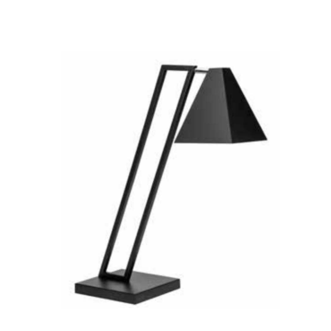 Rosseto Single Black Matte Pyramid Heat Lamp with Metal Base HL012