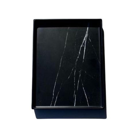 Lunch Box Marble Black Lid