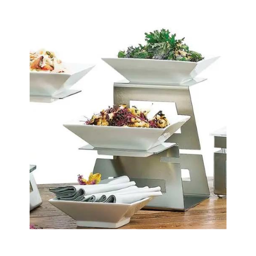 Swan Risers Swan Riser Display with Forme Melamine Bowls – Top Shelf Concepts