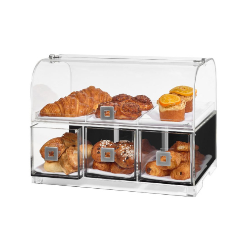 Rosseto Acrylic Dome Bakery Case with Three Drawers