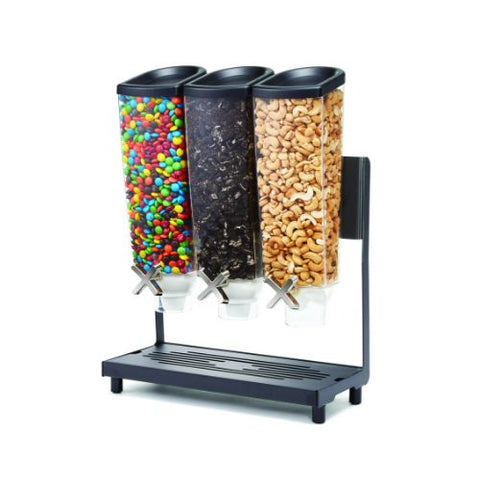 Rosseto Cereal Dispenser 3 Compartment with Black Base