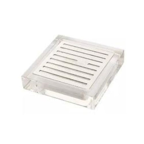 Square Acrylic Drip Tray with Stainless Steel Insert, 1 EA