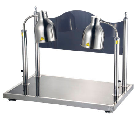 Carving Station with 2 heat lamps and sneeze guard